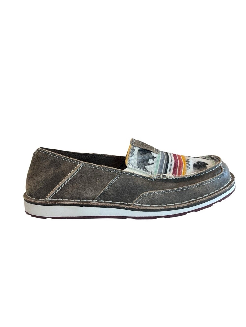 Ariat Slip on Cruiser Shoes Womens Sz 9 Buffalo Blanket 3127.9 Brown - Picture 3 of 9